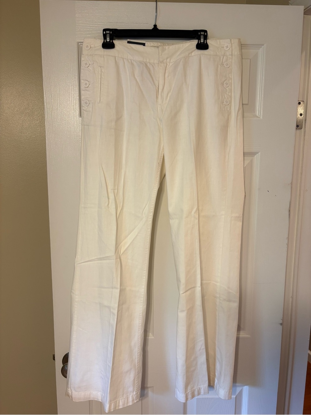 Tommy Hilfiger White Wide-Leg Women's Pants